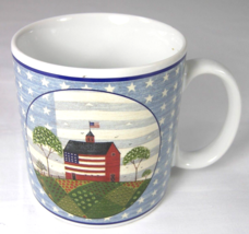 America the Beautiful Coffee Cup Mug Beaker Warren Kimble 1999 Sakura Fl... - £8.58 GBP