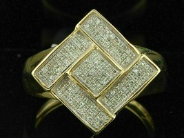 2 Ct Round Cut Diamond Simulated Statement Band Ring Men&#39;s925 Silver Gold Plated - £95.35 GBP
