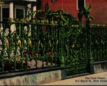 Corn Fence 915 Royal St New Orleans Louisiana LA UNP Linen Postcard C2 - £2.32 GBP