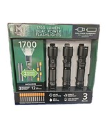 Member’s Mark 3PC 1700 Lumen Dual Power LED Flashlight Set - Rechargeabl... - $45.90