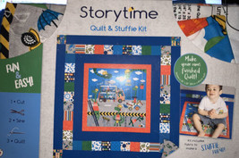 Jo-Ann Storytime, Cotton Fabric Quilt &amp; Stuffie Kit &quot;Dino Demo Day!&quot;,  - £15.03 GBP