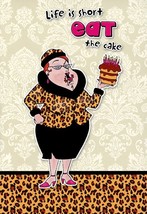 Life Is Short Eat Cake - Humorous Greeting Card - 01139 - $51.04 MXN