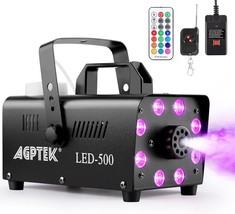 Agptek Smoke Machine, Fog Machine With 13 Colorful Led Lights Effect, 500W And - $74.99