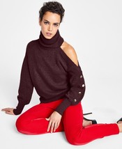 INC Cold Shoulder Turtleneck Sweater Created for Macys Color Port Womens Medium - £20.74 GBP