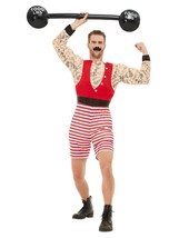 Deluxe Strongman Muscle Man Adult Costume Vintage Circus Carnival Xl - £83.90 GBP