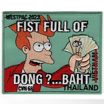 4&quot; VAQ-139 Fist Full Of Dong ? Baht Thailand Embroidered Patch - £28.03 GBP