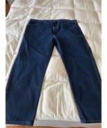 Rustler Denim Jeans Men&#39;s 46x30 Blue Straight Leg Regular Fit 100% Cotto... - $379.18 MXN