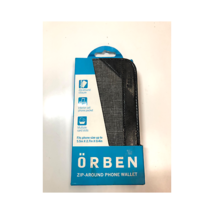 ORBEN Zip-Around Wallet Phone Cover Case with Multiple Card Slots-Black/Gray - £7.10 GBP