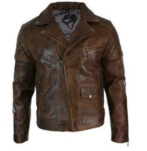 New Men&#39;s Handmade Fashionable Leather Jacket with XS to 6XL Sizes - £142.10 GBP