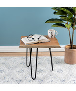 Natural Wood Slab Stool Table with Iron Legs 17.75&quot;H - $1,981.97 MXN