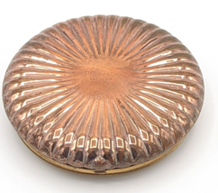 Vintage Antique Copper &amp; Brass Majestic Powder Compact With Mirror - £33.75 GBP