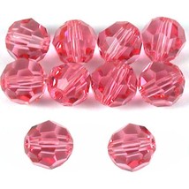 10 Rose Round Swarovski Crystal Beads Beading 5000 6mm - £7.77 GBP