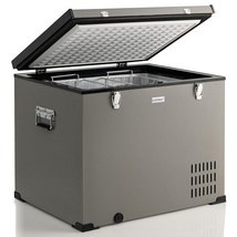 90 QT Portable Car Refrigerator Freezer with Compressor-Gray - Color: Gray - Si - £580.32 GBP