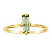 14K Yellow Gold Baguette Peridot-Set Ring - £333.51 GBP