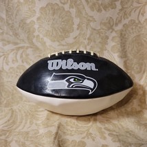 Wilson Seattle Seahawks Logo Unsigned White Blue Panel Collectible Football - £11.71 GBP