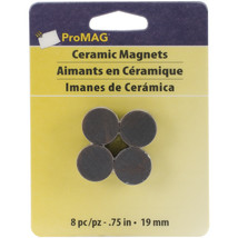 ProMag Round Ceramic Magnets-.75&quot; 8/Pkg - $14.74