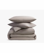 PARACHUTE Windowpane Gauze Duvet Cover Set In Raisin, King / Cal King $3... - $237.59