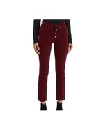 Levis Womens 27 Dark Red Corduroy 724 Button Fly Straight Cropped Jeans ... - €28,73 EUR