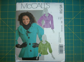 McCall&#39;s 5758 Size 6 8 10 12 Misses&#39; Miss Petite Jackets in Two Lengths - $12.86