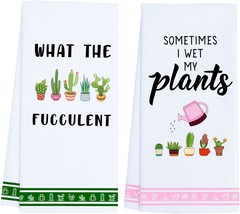 Funny Kitchen Towels Plant Lover Gifts for Women Gardener Plant Lady Mom Gifts H - £32.90 GBP