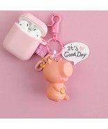 Pink Piggy Keychain AirPods Case, Silicone Air Pods Gen 1 Gen 2 Case wit... - $31.50 CAD