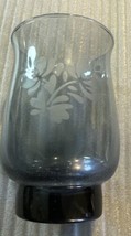 Vintage Pflatzgraff Yorktowne Etched Glass 12 Oz Blue Tulip Shaped - £4.73 GBP