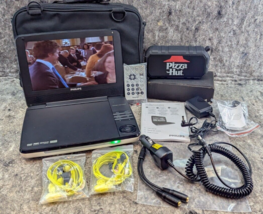 Philips PD9000/37 9&#39;&#39; Portable DVD Player w/ Vehicle Power Adapter LCD White - $39.99