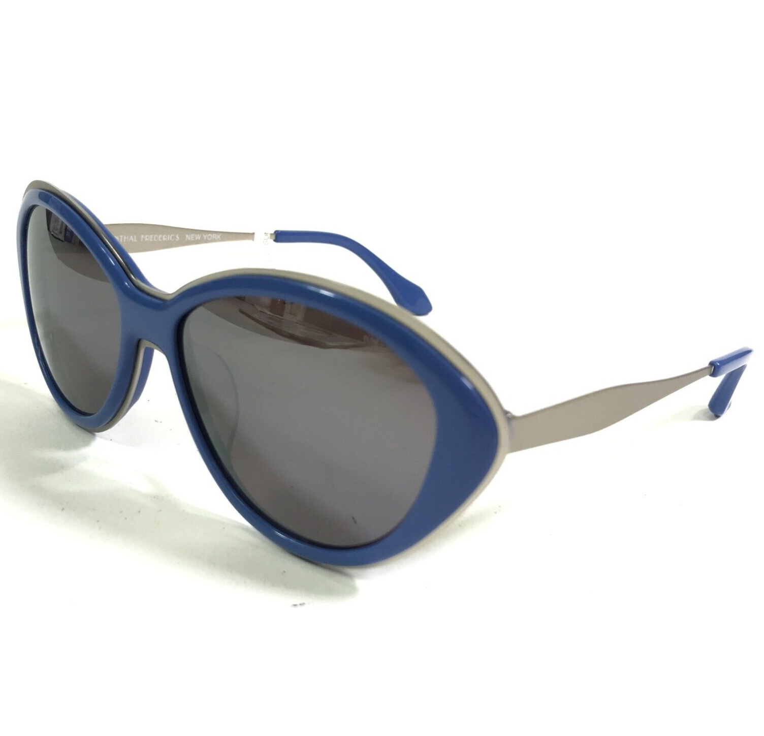 Morgenthal Frederics Sonnenbrille 259 HEIDI Blau Silber Rund Rahmen Lila... - $118.78