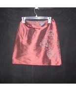 Size 6 Ann Taylor Maroon Silk Embroidered A Line Skirts - £9.85 GBP