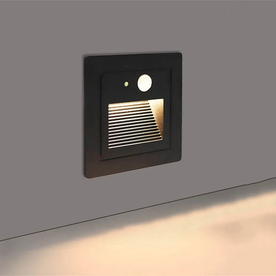 86 Box Waterproof Outdoor 3W Led Stair Step Light PIR Motion Sensor Recessed - $22.87+