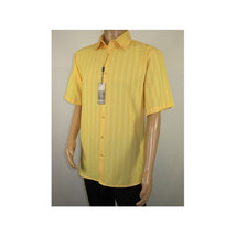 Men Short Sleeve Sport Shirt BASSIRI Light Weight Soft Microfiber 48201 Yellow image 3