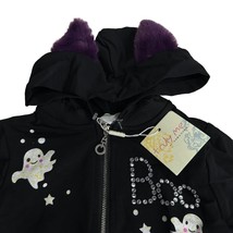 Truly Me by Sara Sara Girls Zip Halloween Appliqué Ghost Cat Ear Jacket Size 5 - £11.86 GBP