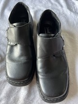Josef Seibel Loafer Theresa Black Leather Strap Block Heel Shoes Women’s Size 38 - £21.72 GBP