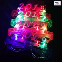 2019 New Year Party LED Flashing Shade Sunglasses Light Up Glasses Glowing Eyes - £4.76 GBP