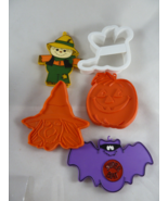 Vintage Halloween Cookie Cutters Ghost Bat Pumpkin Witch Scarcrow set of 5 - $21.69 CAD