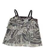 Lands End Women 3X 24-26W Tankini Top Only Swim Floral Palm Tree Vacatio... - $18.55