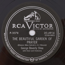 George Beverly Shea - Beautiful Garden Of Prayer 78 rpm Record P-3078 Disc 1/4 - $44.61