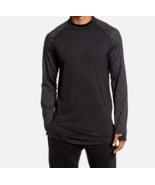 Nike Pro Turtleneck Thermal Shirt Large Mens Black Gray Print Sleeve Run... - £36.81 GBP