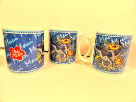 3 Hilo Hattie Island Heritage Mugs Mint Fish Hibiscus - £18.95 GBP