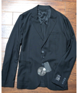 Armani Exchange A|X $220 Men&#39;s Slim Fit Black Stretch Fashion Blazer 40 - $1,414.52 MXN
