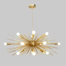 Mid Century Sputnik Brass Chandelier SPURCHIN Handmade Urchin Chandilier Fixture - £304.45 GBP