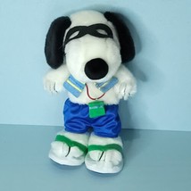Peanuts Snoopy Surfer Mask Goggles Surf Blue Trunks Shoes Beach Towel 12&quot; - £16.37 GBP