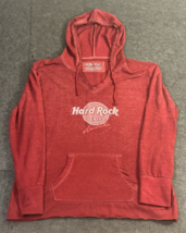 Hard Rock Cafe Burnout Hoodie Size Large Honolulu Embroidered Burgundy Red - £15.46 GBP