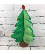 Christmas Tree Plush Felt Holiday Decor Gold Thread Soft Ornaments Weigh... - $24.74