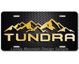 Toyota Tundra Inspired Art Gold on Mesh FLAT Aluminum Novelty License Ta... - $17.99