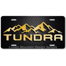 Toyota Tundra Inspired Art Gold on Mesh FLAT Aluminum Novelty License Tag Plate - £13.62 GBP