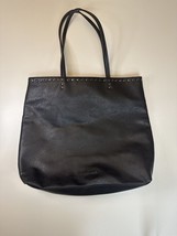 Women’s Reaction Kenneth Cole Hand Bag Large Black Leather Tote Hobo Purse - $18.70