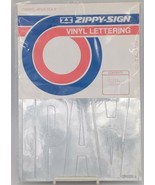 Zippy Sign 6” Vinyl Stick On Letters Silver Helvetica Capitals Type NOS - £8.80 GBP