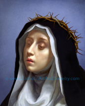 St. Catherine of Sienna – 8.5x11&quot; – Carlo Dolci – Catholic Art Print – Archival - £9.49 GBP