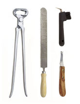 Horse Farrier Tool Essentials 4-Piece Groom Hoof Care Trim Tool Kit 984150 - $49.49